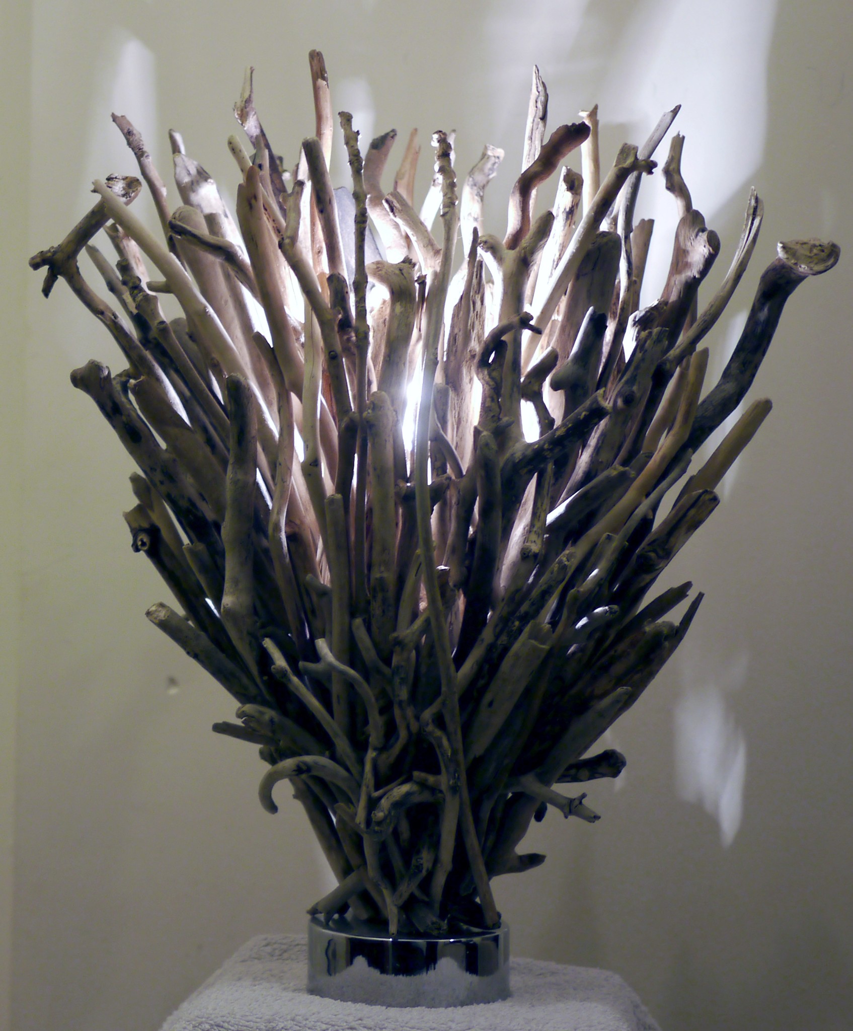 Stacked Driftwood Lamp