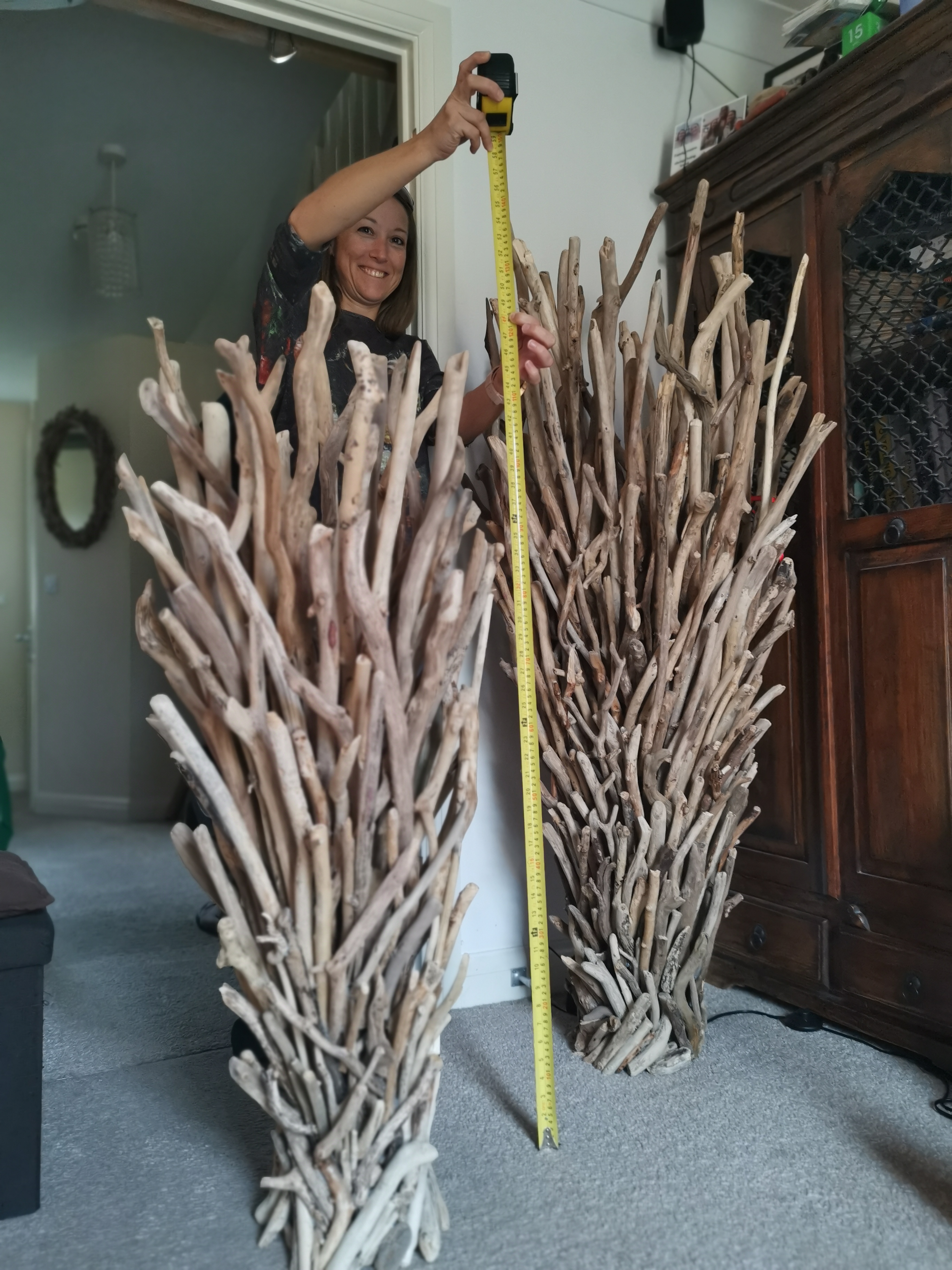 Twin Driftwood Lamps